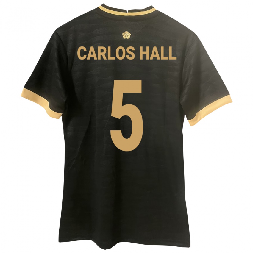 Herren Panama Juan Carlos Hall #5 Schwarz Auswärtstrikot Trikot 24-26 T-Shirt