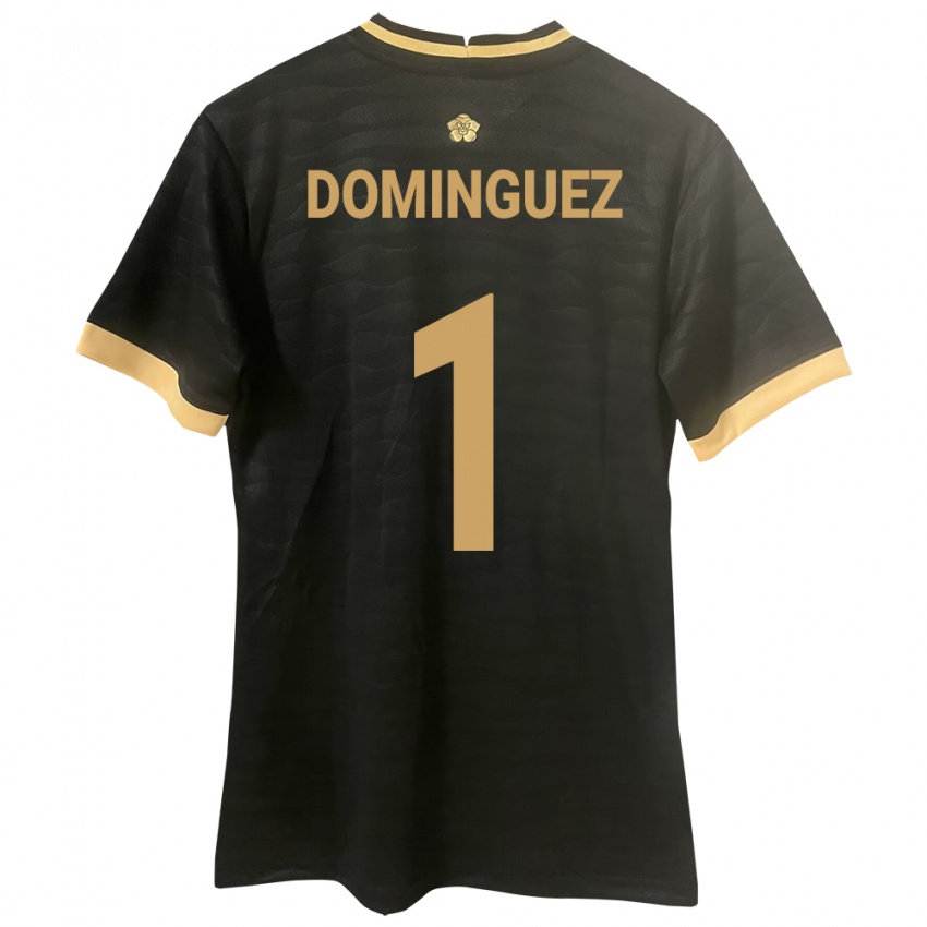 Herren Panama Valeska Domínguez #1 Schwarz Auswärtstrikot Trikot 24-26 T-Shirt