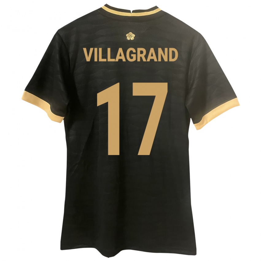 Herren Panama Gabriela Villagrand #17 Schwarz Auswärtstrikot Trikot 24-26 T-Shirt