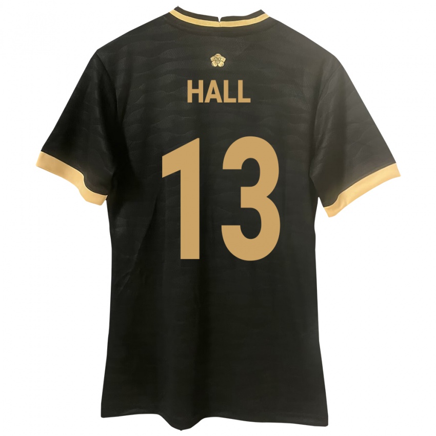 Herren Panama Gianna Hall #13 Schwarz Auswärtstrikot Trikot 24-26 T-Shirt