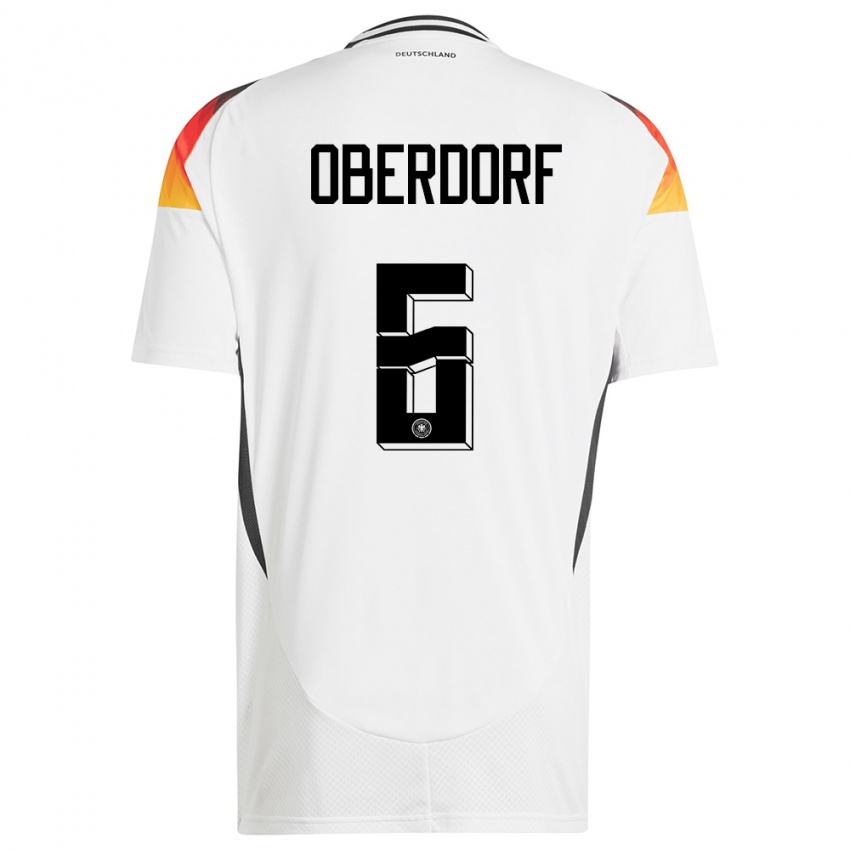 Damen Deutschland Lena Oberdorf #6 Weiß Heimtrikot Trikot 24-26 T-Shirt