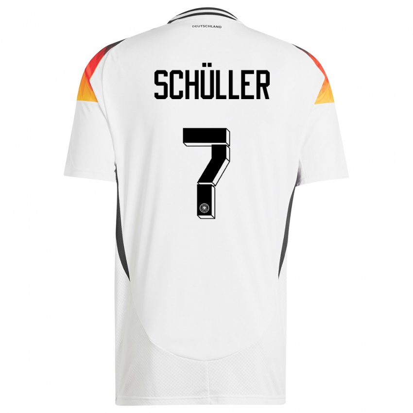 Damen Deutschland Lea Schuller #7 Weiß Heimtrikot Trikot 24-26 T-Shirt