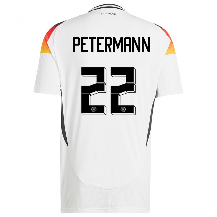 Damen Deutschland Lena Petermann #22 Weiß Heimtrikot Trikot 24-26 T-Shirt