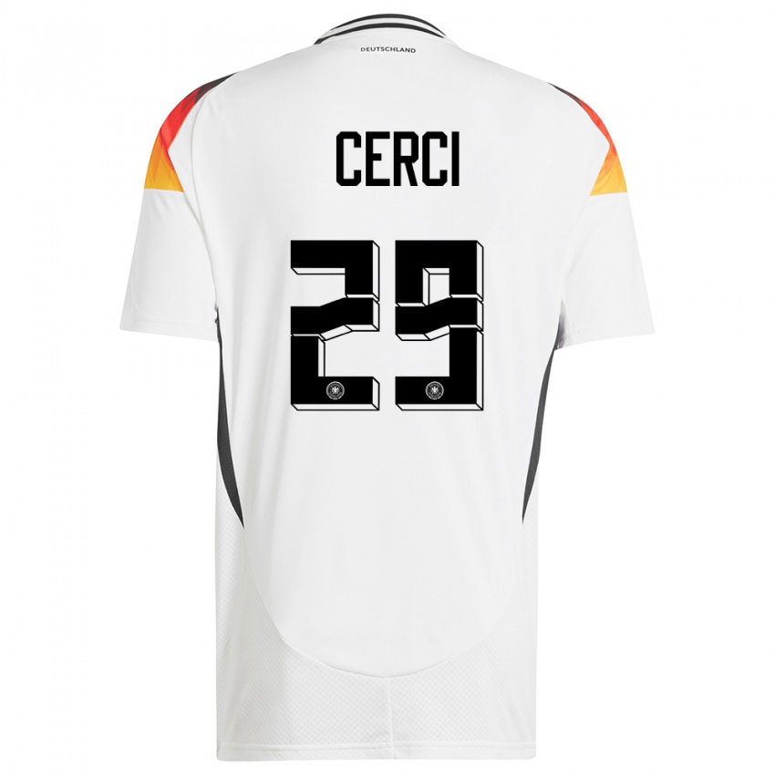 Damen Deutschland Selina Cerci #29 Weiß Heimtrikot Trikot 24-26 T-Shirt