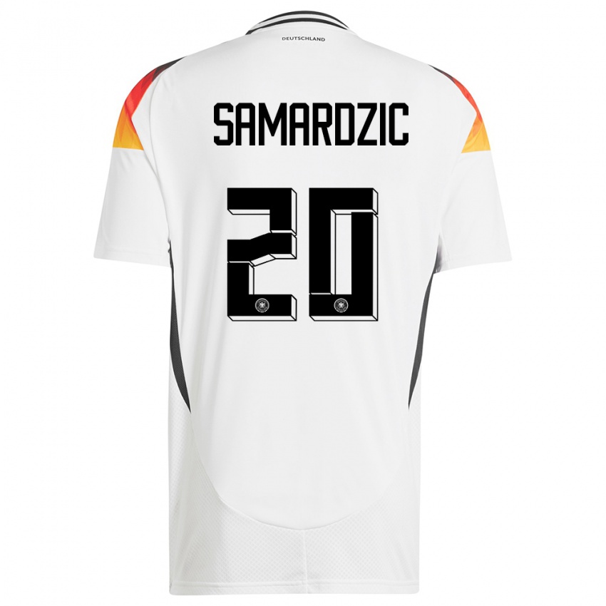 Damen Deutschland Lazar Samardzic #20 Weiß Heimtrikot Trikot 24-26 T-Shirt