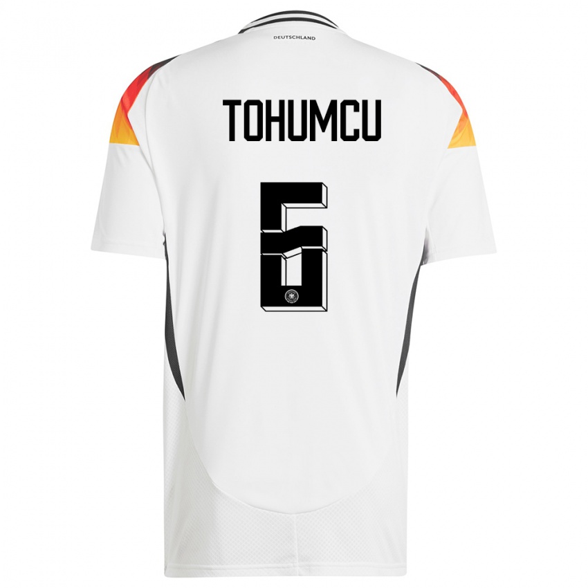 Damen Deutschland Umut Tohumcu #6 Weiß Heimtrikot Trikot 24-26 T-Shirt