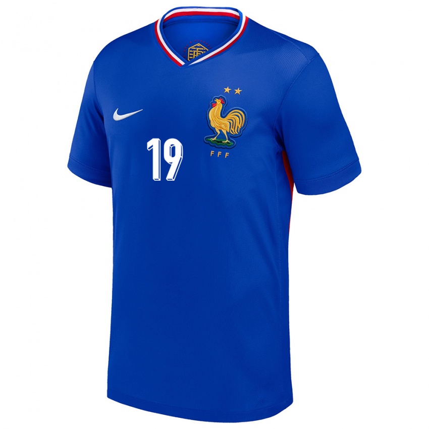 Damen Frankreich Kessya Bussy #19 Blau Heimtrikot Trikot 24-26 T-Shirt