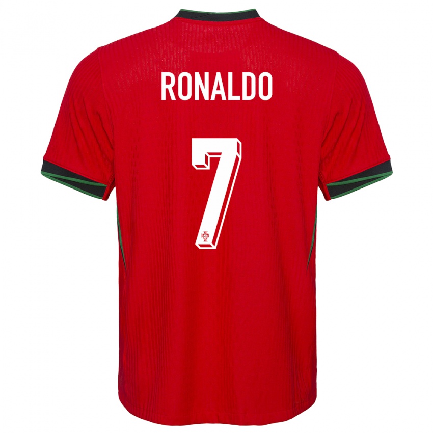 Damen Portugal Cristiano Ronaldo #7 Rot Heimtrikot Trikot 24-26 T-Shirt