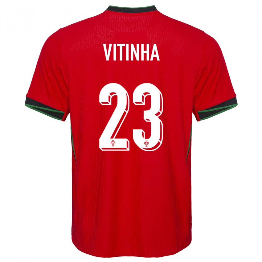 Damen Portugal Vitinha #23 Rot Heimtrikot Trikot 24-26 T-Shirt