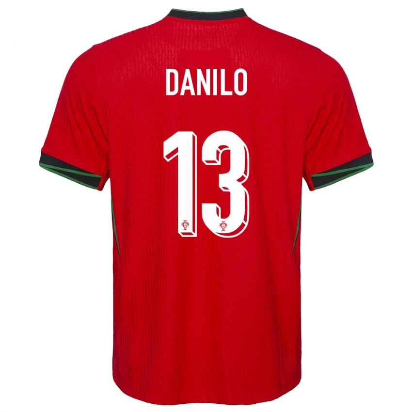 Damen Portugal Danilo Pereira #13 Rot Heimtrikot Trikot 24-26 T-Shirt