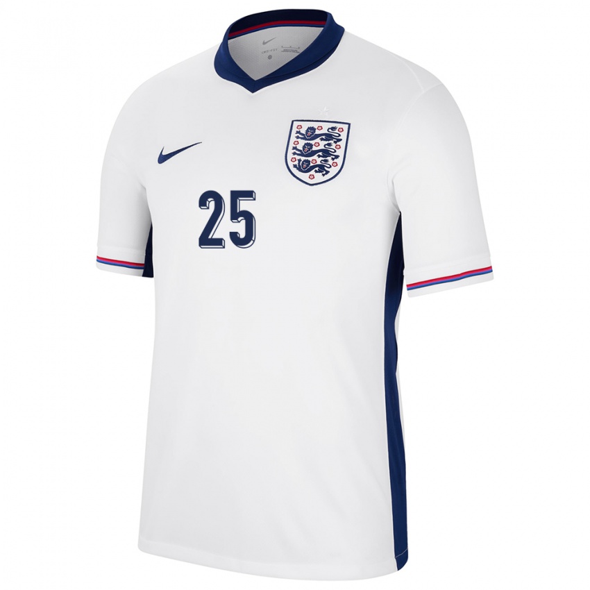 Damen England Adam Wharton #25 Weiß Heimtrikot Trikot 24-26 T-Shirt