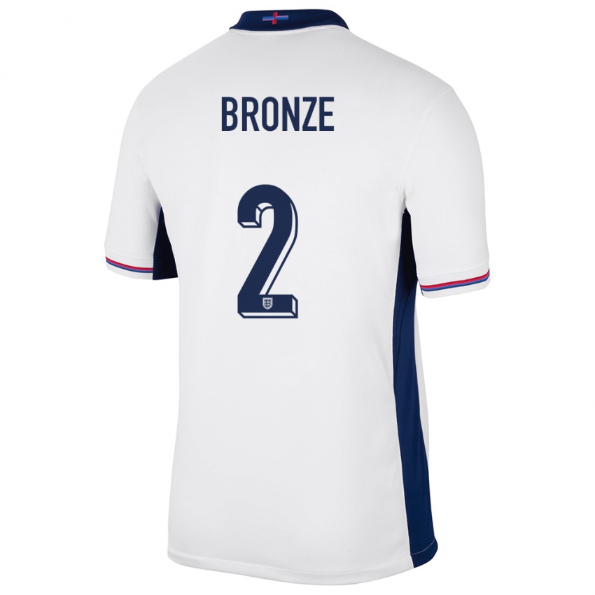 Damen England Lucy Bronze #2 Weiß Heimtrikot Trikot 24-26 T-Shirt