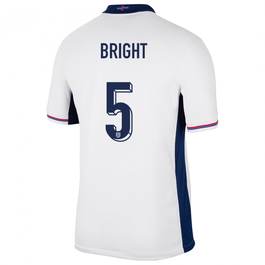 Damen England Millie Bright #5 Weiß Heimtrikot Trikot 24-26 T-Shirt