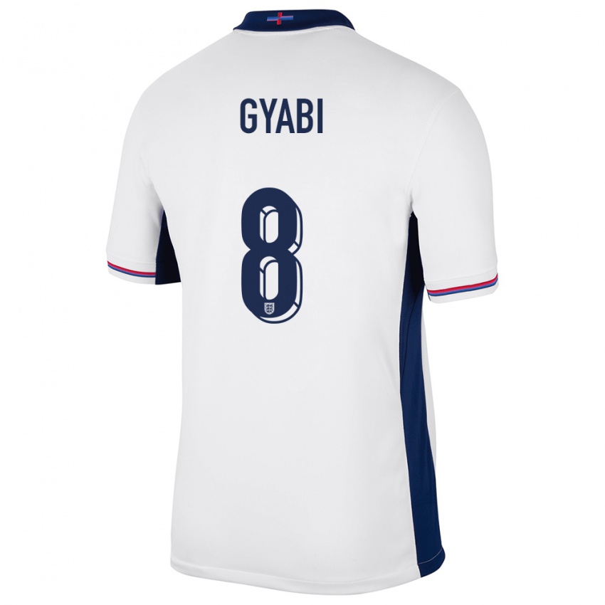 Damen England Darko Gyabi #8 Weiß Heimtrikot Trikot 24-26 T-Shirt