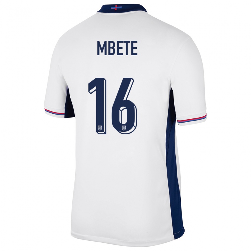 Damen England Luke Mbete #16 Weiß Heimtrikot Trikot 24-26 T-Shirt