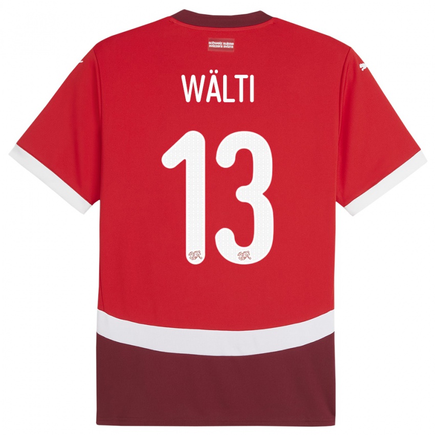 Damen Schweiz Lia Walti #13 Rot Heimtrikot Trikot 24-26 T-Shirt