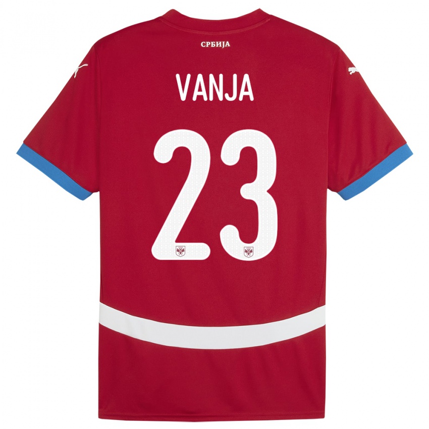 Damen Serbien Vanja Milinkovic-Savic #23 Rot Heimtrikot Trikot 24-26 T-Shirt