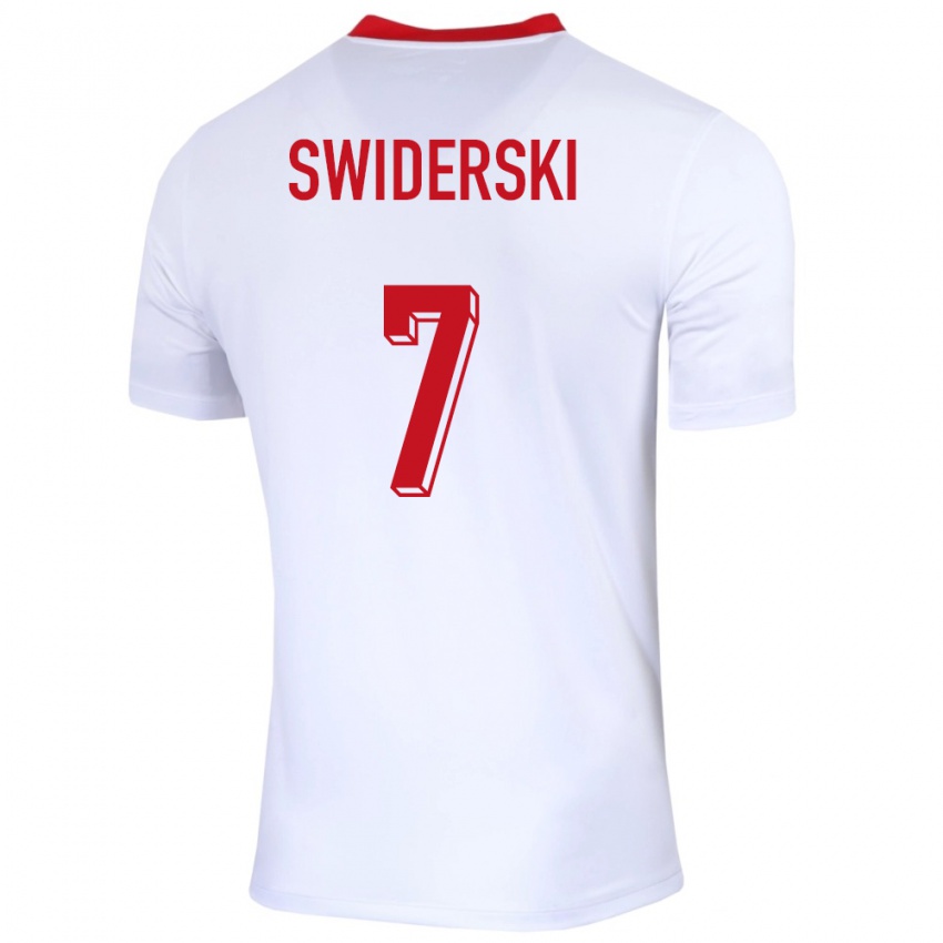 Damen Polen Karol Swiderski #7 Weiß Heimtrikot Trikot 24-26 T-Shirt