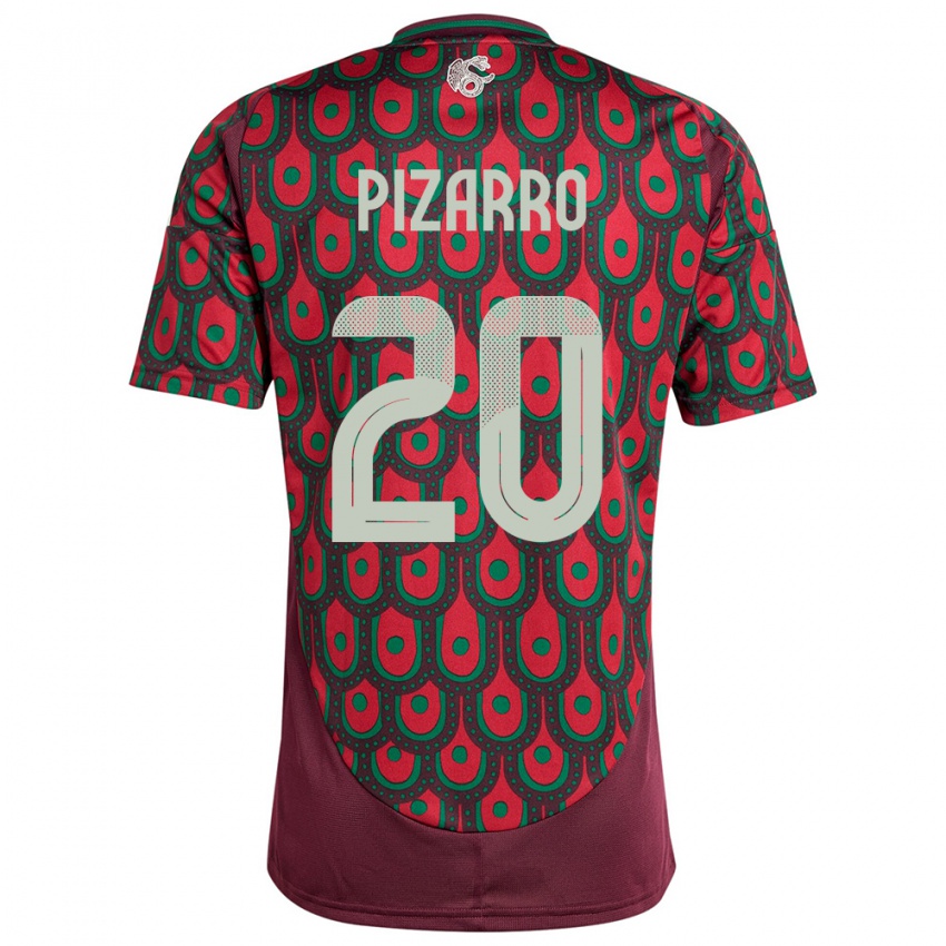 Damen Mexiko Rodolfo Pizarro #20 Kastanienbraun Heimtrikot Trikot 24-26 T-Shirt