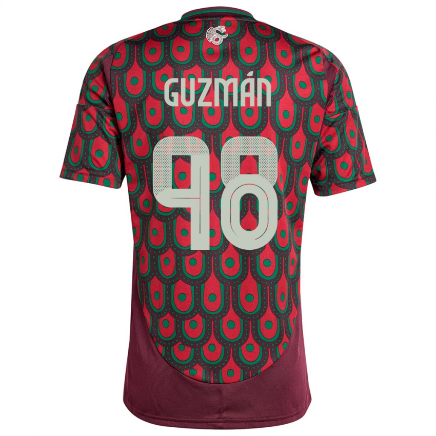 Damen Mexiko Kinberly Guzman #98 Kastanienbraun Heimtrikot Trikot 24-26 T-Shirt