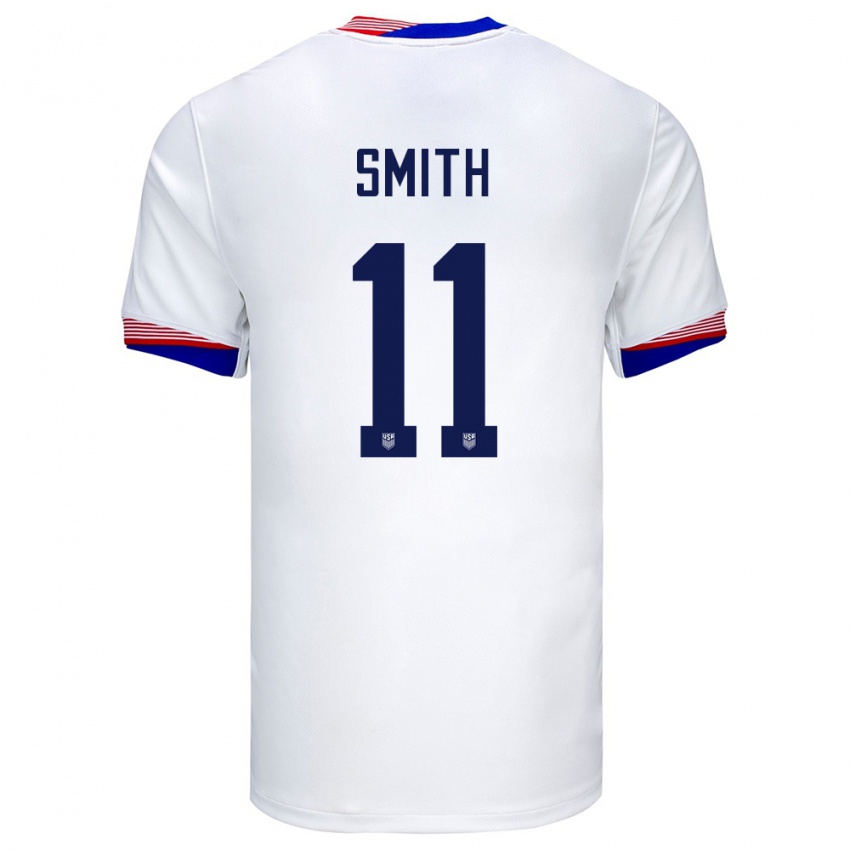 Damen Vereinigte Staaten Sophia Smith #11 Weiß Heimtrikot Trikot 24-26 T-Shirt