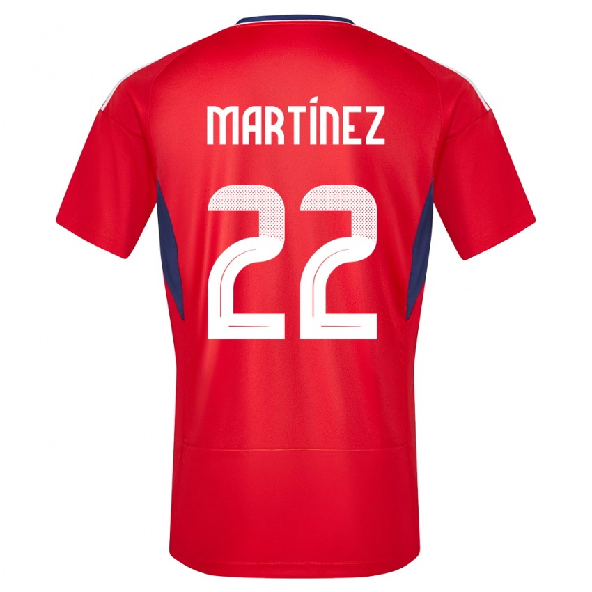 Damen Costa Rica Carlos Martinez #22 Rot Heimtrikot Trikot 24-26 T-Shirt