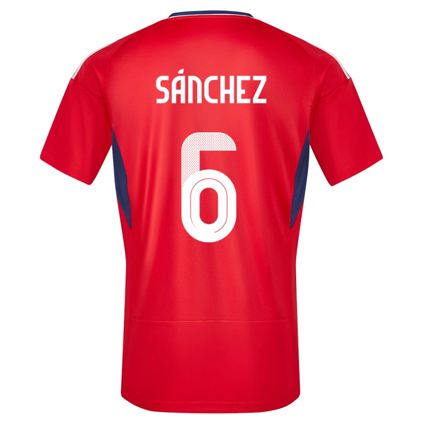 Damen Costa Rica Carol Sanchez #6 Rot Heimtrikot Trikot 24-26 T-Shirt