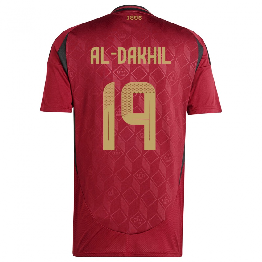 Damen Belgien Ameen Al Dakhil #19 Burgund Heimtrikot Trikot 24-26 T-Shirt