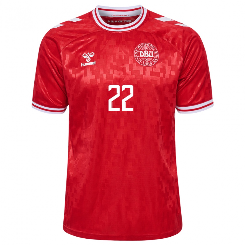 Damen Dänemark Frederik Ronnow #22 Rot Heimtrikot Trikot 24-26 T-Shirt