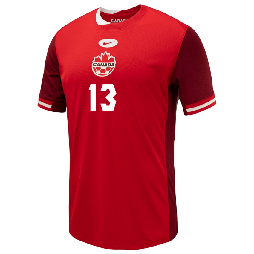 Damen Kanada Sophie Schmidt #13 Rot Heimtrikot Trikot 24-26 T-Shirt