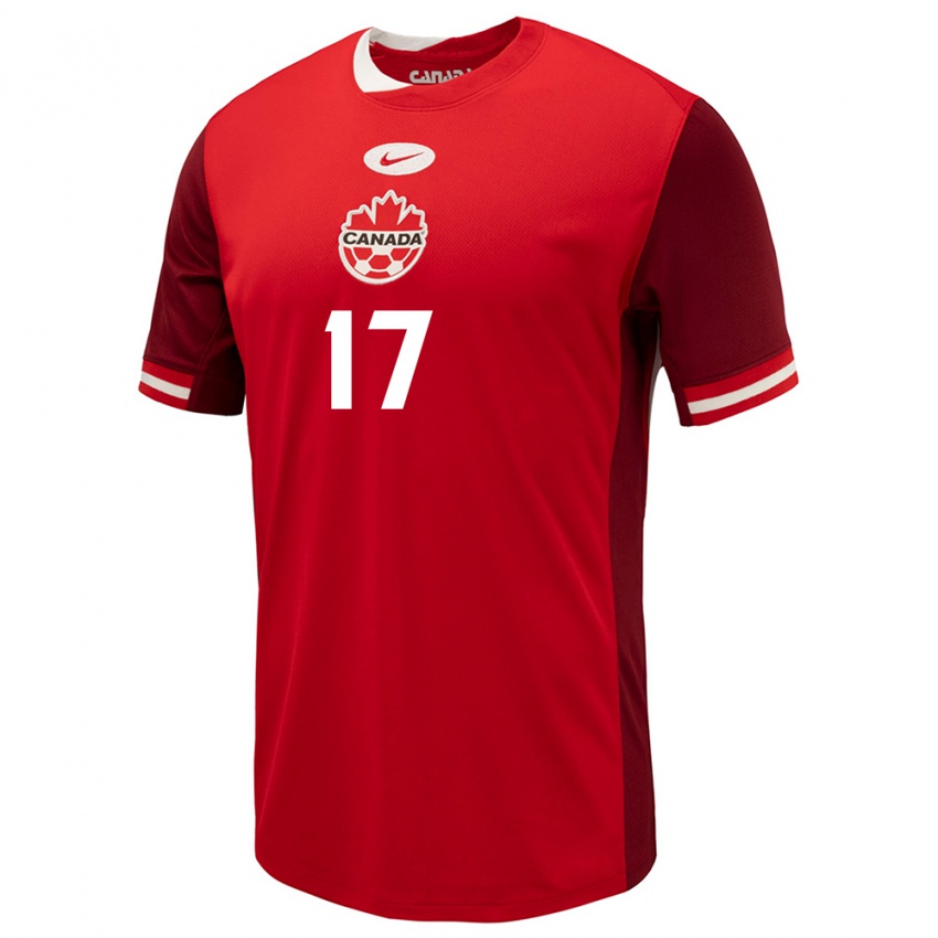 Damen Kanada Tajon Buchanan #17 Rot Heimtrikot Trikot 24-26 T-Shirt