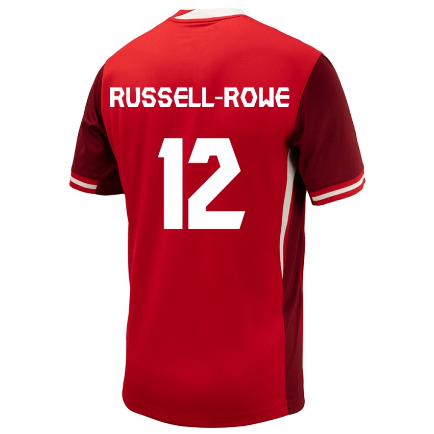 Damen Kanada Jacen Russell-Rowe #12 Rot Heimtrikot Trikot 24-26 T-Shirt