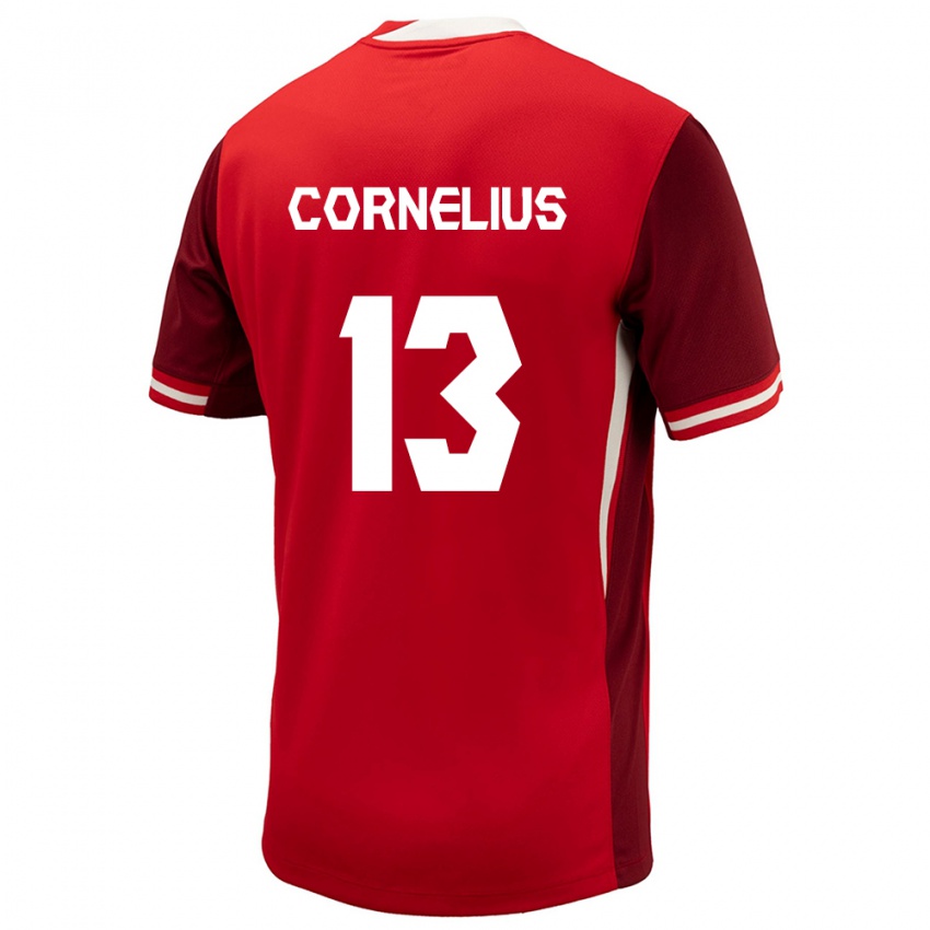 Damen Kanada Derek Cornelius #13 Rot Heimtrikot Trikot 24-26 T-Shirt