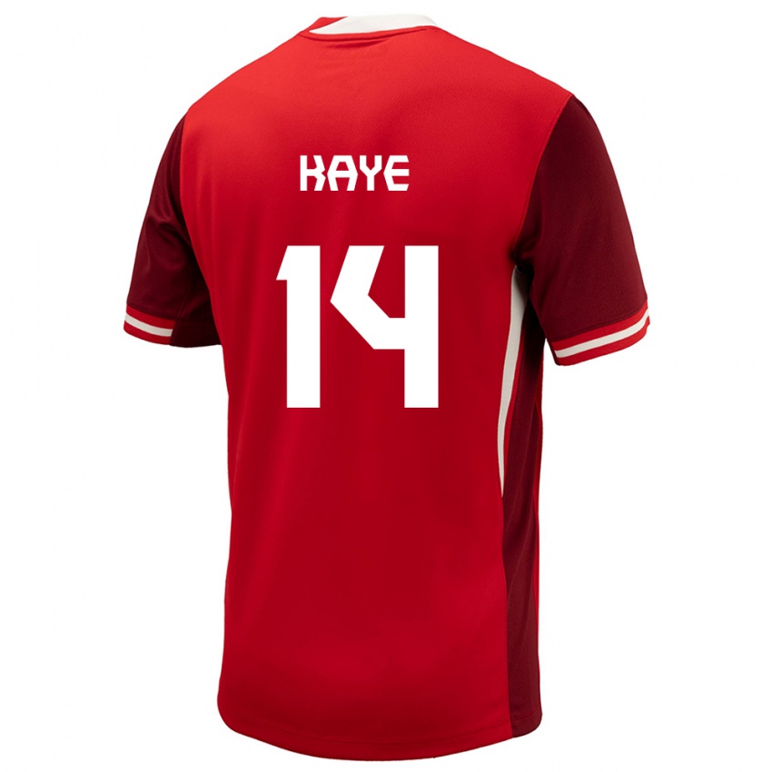 Damen Kanada Mark Anthony Kaye #14 Rot Heimtrikot Trikot 24-26 T-Shirt