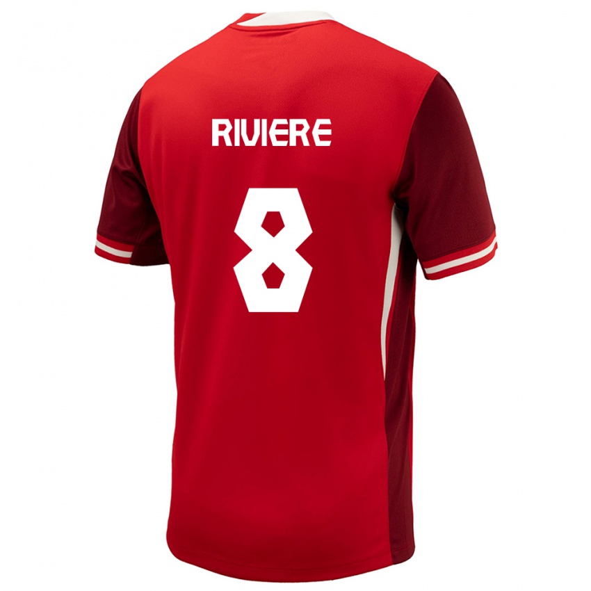 Damen Kanada Jayde Riviere #8 Rot Heimtrikot Trikot 24-26 T-Shirt