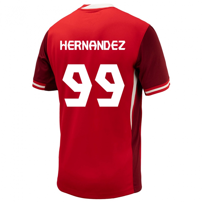 Damen Kanada Jeneva Hernandez Gray #99 Rot Heimtrikot Trikot 24-26 T-Shirt