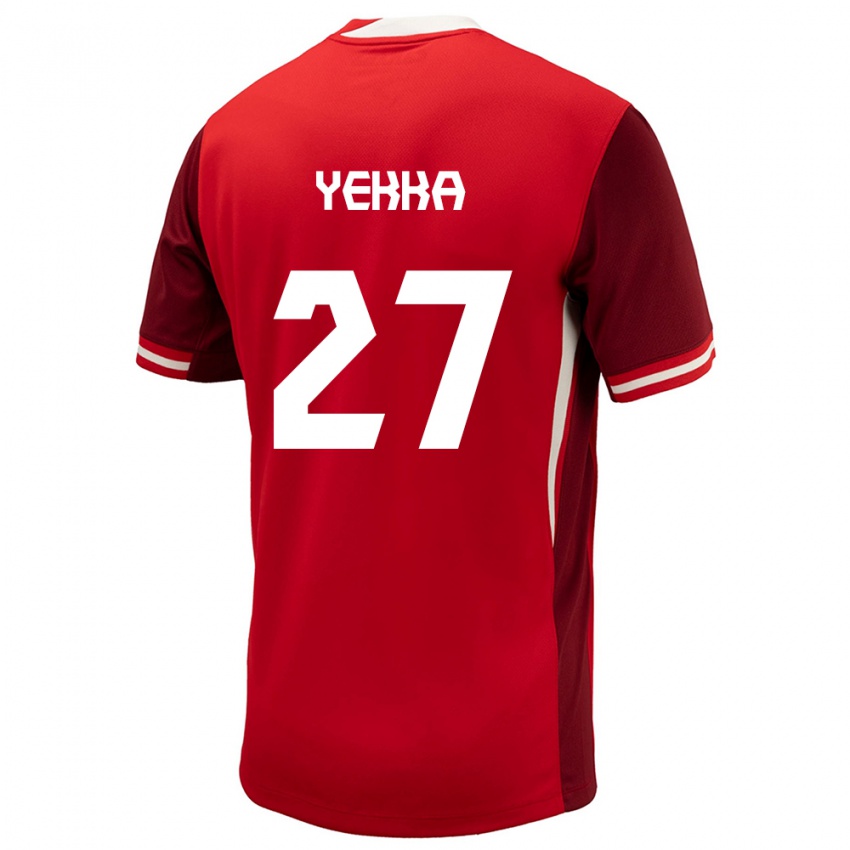 Damen Kanada Sura Yekka #27 Rot Heimtrikot Trikot 24-26 T-Shirt