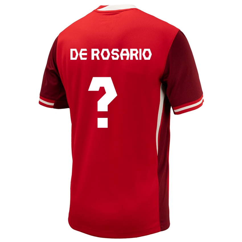 Damen Kanada Adisa De Rosario #0 Rot Heimtrikot Trikot 24-26 T-Shirt