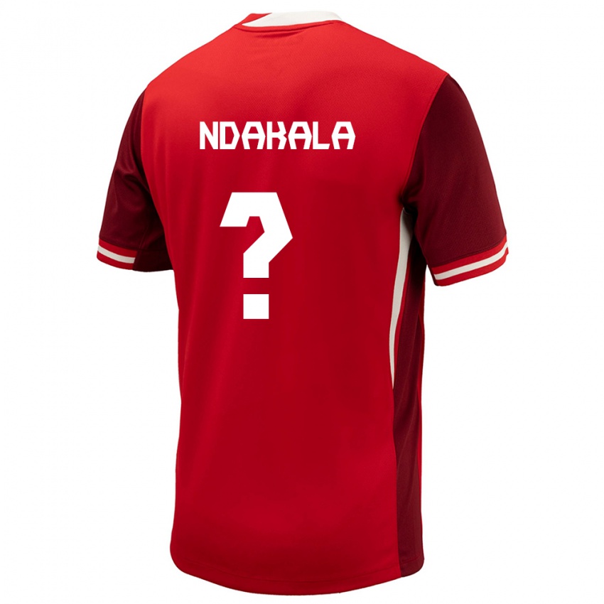 Damen Kanada Joshue Ndakala #0 Rot Heimtrikot Trikot 24-26 T-Shirt
