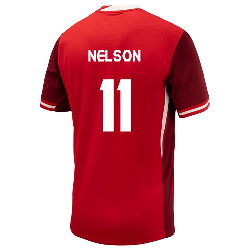 Damen Kanada Jayden Nelson #11 Rot Heimtrikot Trikot 24-26 T-Shirt