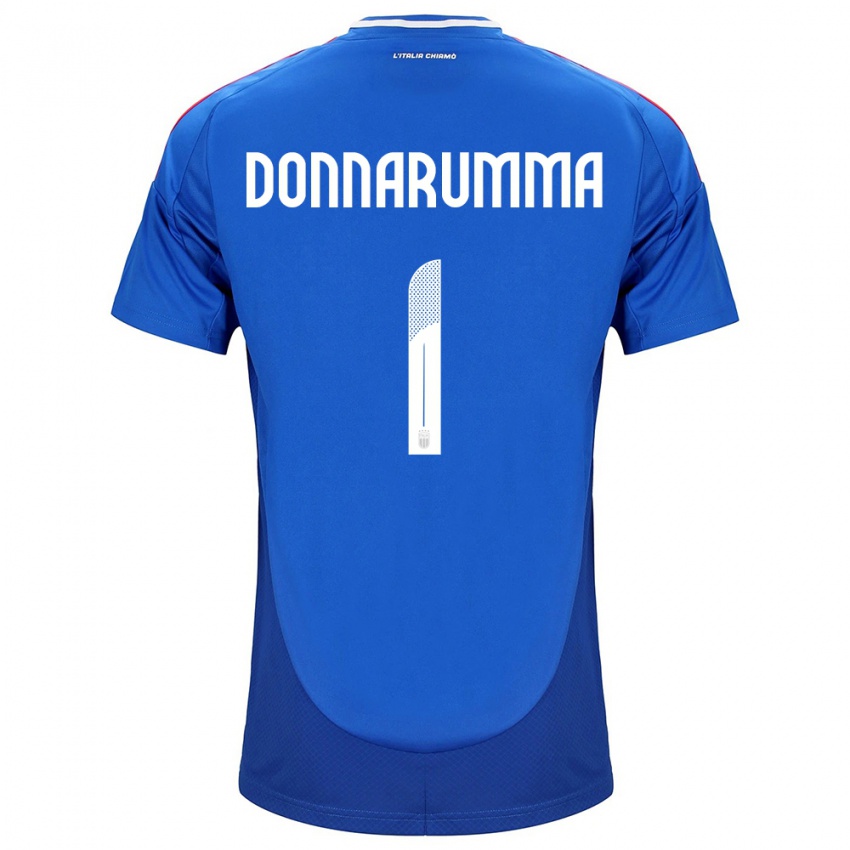 Damen Italien Gianluigi Donnarumma #1 Blau Heimtrikot Trikot 24-26 T-Shirt