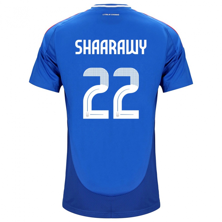 Damen Italien Stephan El Shaarawy #22 Blau Heimtrikot Trikot 24-26 T-Shirt