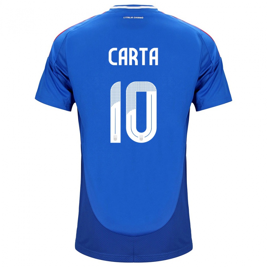 Damen Italien Antonella Carta #10 Blau Heimtrikot Trikot 24-26 T-Shirt