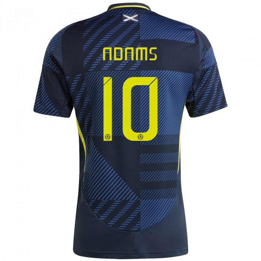 Damen Schottland Ché Adams #10 Dunkelblau Heimtrikot Trikot 24-26 T-Shirt