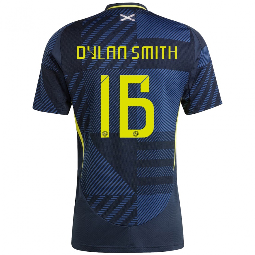 Damen Schottland Dylan Smith #16 Dunkelblau Heimtrikot Trikot 24-26 T-Shirt
