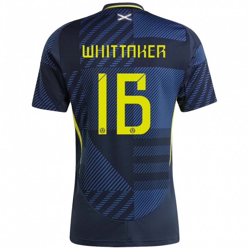 Damen Schottland Rory Whittaker #16 Dunkelblau Heimtrikot Trikot 24-26 T-Shirt