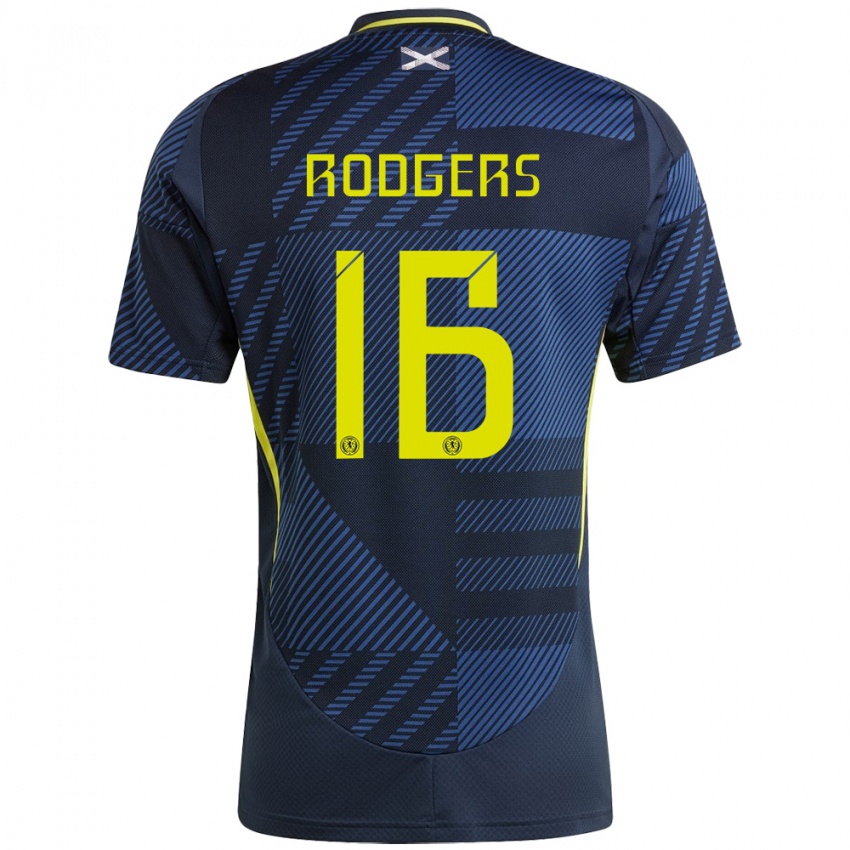 Damen Schottland Amy Rodgers #16 Dunkelblau Heimtrikot Trikot 24-26 T-Shirt