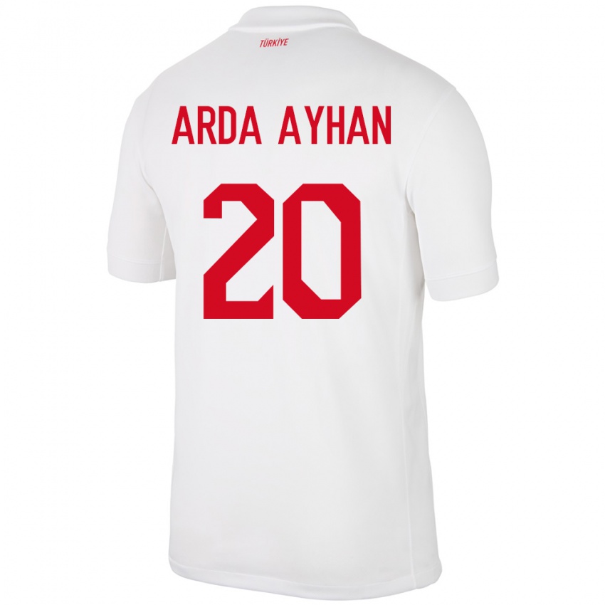 Damen Türkei Murat Arda Ayhan #20 Weiß Heimtrikot Trikot 24-26 T-Shirt