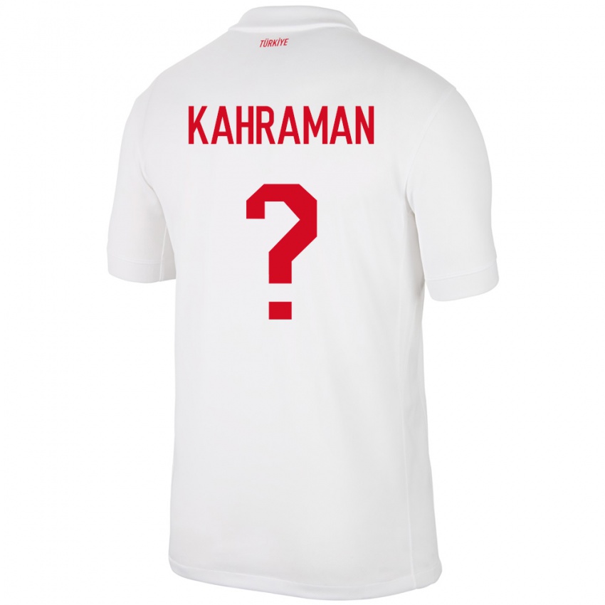 Damen Türkei Osman Kahraman #0 Weiß Heimtrikot Trikot 24-26 T-Shirt