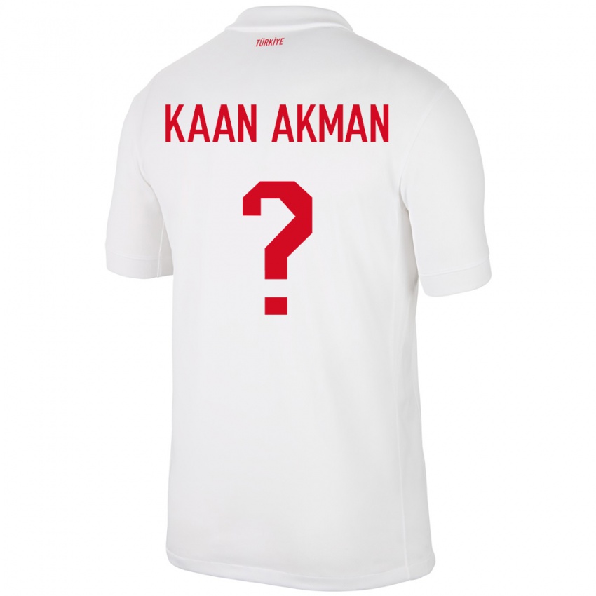 Damen Türkei Ege Kaan Akman #0 Weiß Heimtrikot Trikot 24-26 T-Shirt